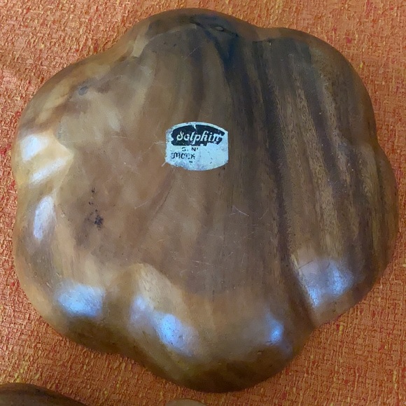 VINTAGE ‘70s Dolphin Monkey Pod Fruit Bowl - Picture 6 of 11